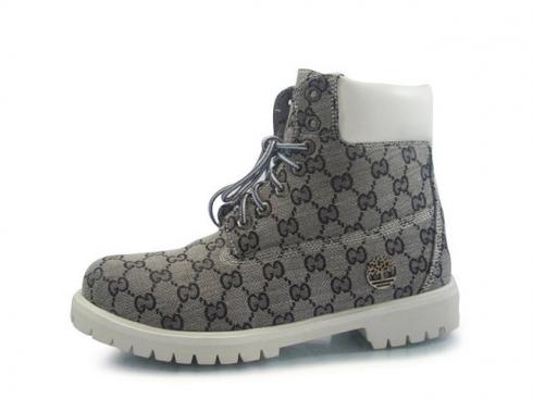 Timberland Custom Boots Grey White For Men